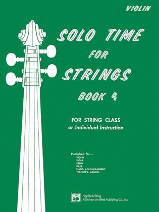 Book cover for Solo Time for Strings, Book 4