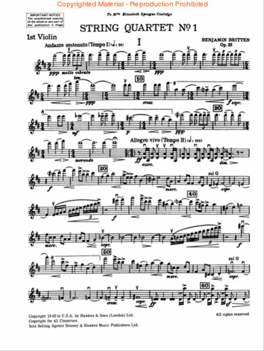 String Quartet No. 1, Op. 25 String Quartet scores gallery preview page 2