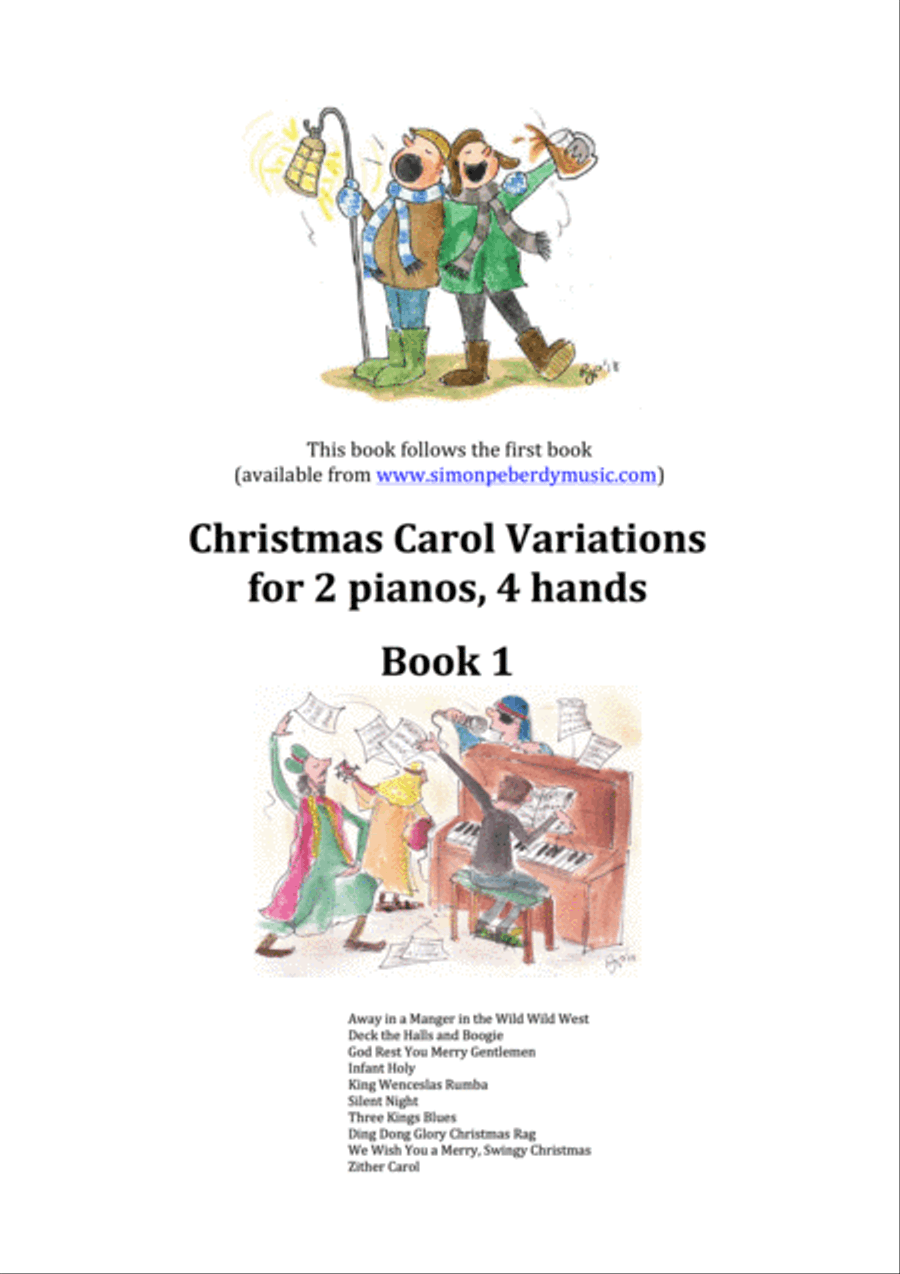 Christmas Carol Variations for 2 pianos, 4 hands, Book 2, A second collection of 10 by Simon Peberdy image number null