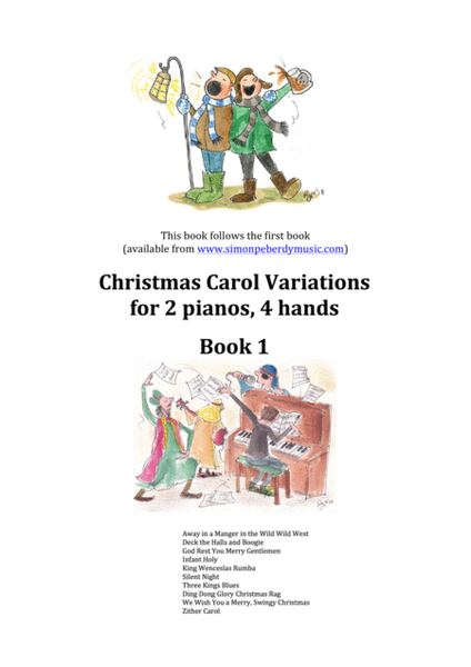 Christmas Carol Variations for 2 pianos, 4 hands, Book 2, A second collection of 10 by Simon Peberdy image number null