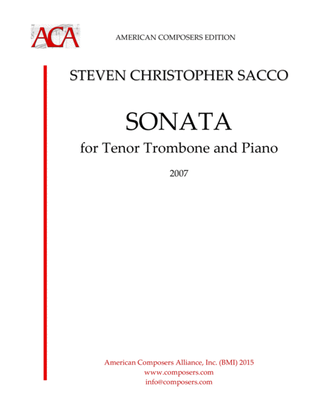 Book cover for [Sacco] Sonata for Tenor Trombone and Piano