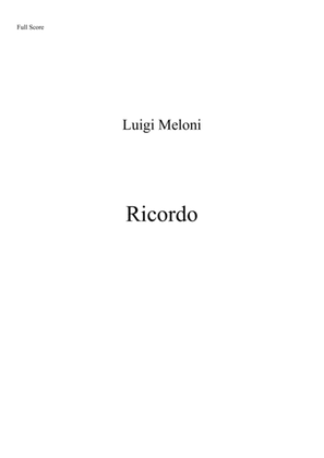 Ricordo (Full score and Set of parts)