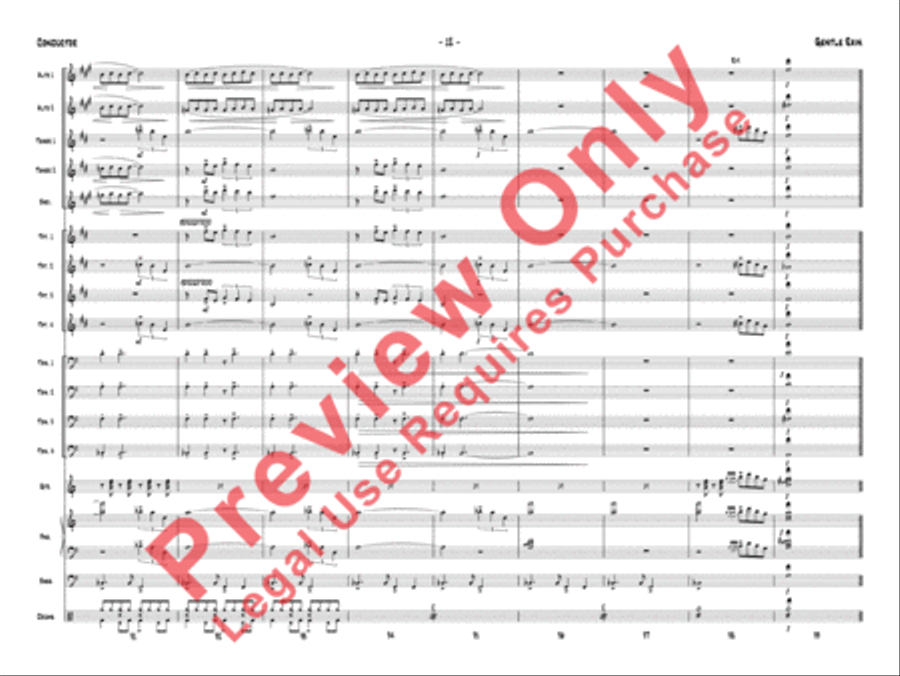 Gentle Rain Jazz Ensemble scores gallery preview page 15