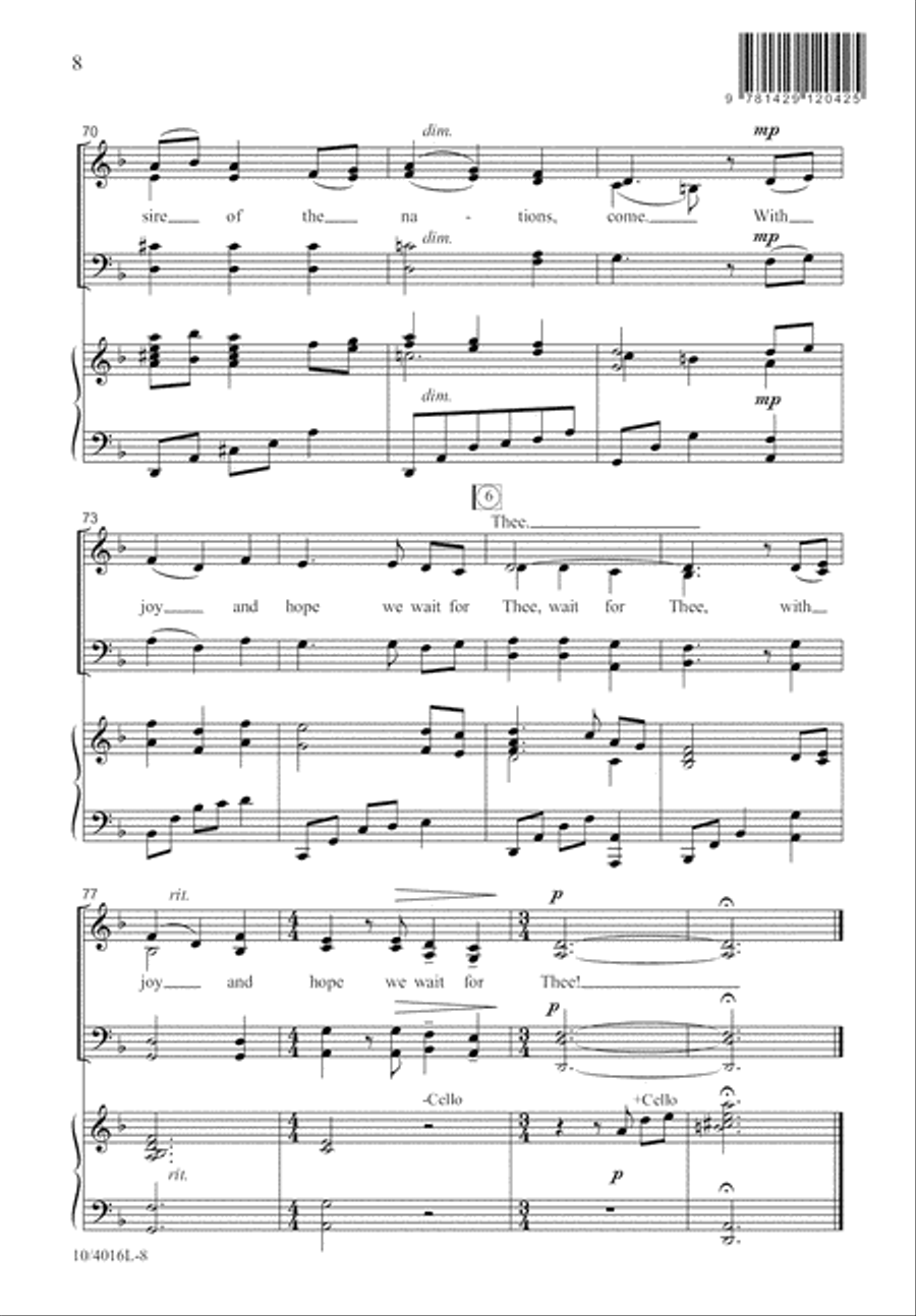 We Wait for Thee 4-Part scores gallery preview page 9