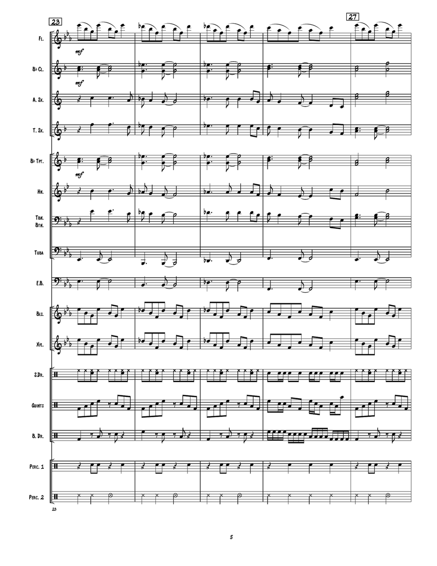 Clocks Marching Band scores gallery preview page 6
