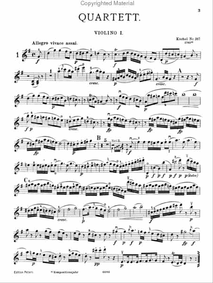 String Quartets, Volume 1: The 10 Famous Quartets String Quartet scores gallery preview page 3