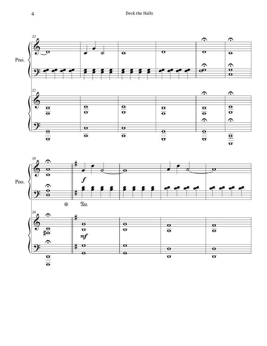 Deck the Halls (Piano Duet) (Studio License) Piano Method scores gallery preview page 4