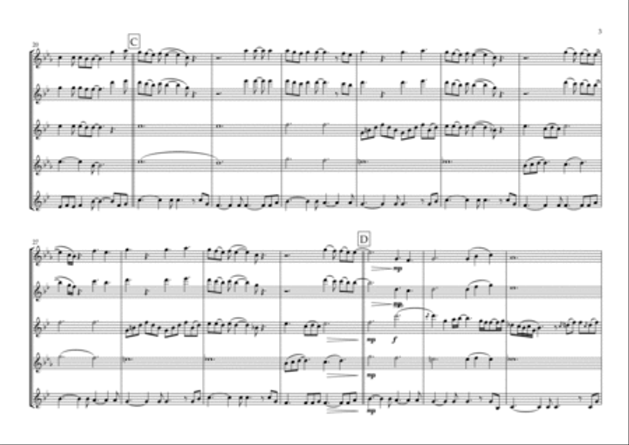 A Million Love Songs Saxophone Quartet scores gallery preview page 3