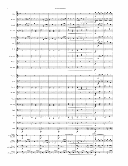 An African Celebration (for Grade 5 Symphonic Band) Score and Parts image number null