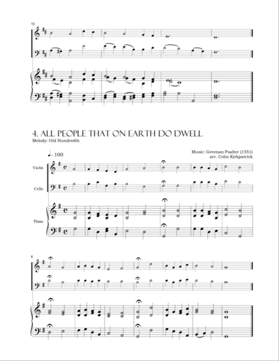 The Best Hymns of All Time (Violin, Cello and Piano) Book 2 Piano Trio scores gallery preview page 6