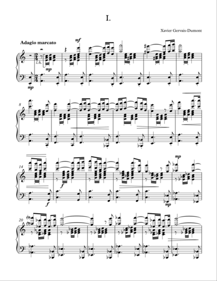 Prélude in A Prélude in A Piano Solo scores gallery preview page 1