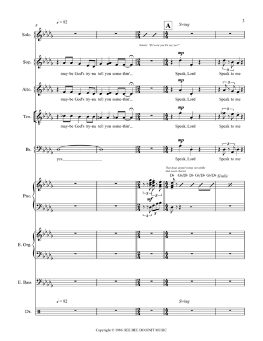 Maybe God Is Tryin To Tell You Something Divisi scores gallery preview page 3