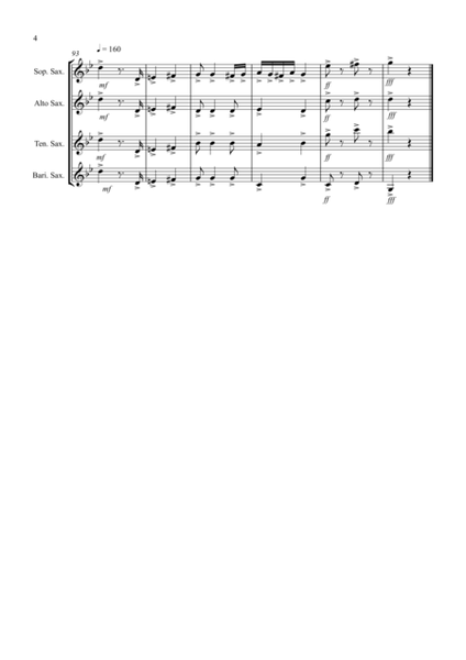 Hungarian Dance No.5 for Saxophone Quartet image number null