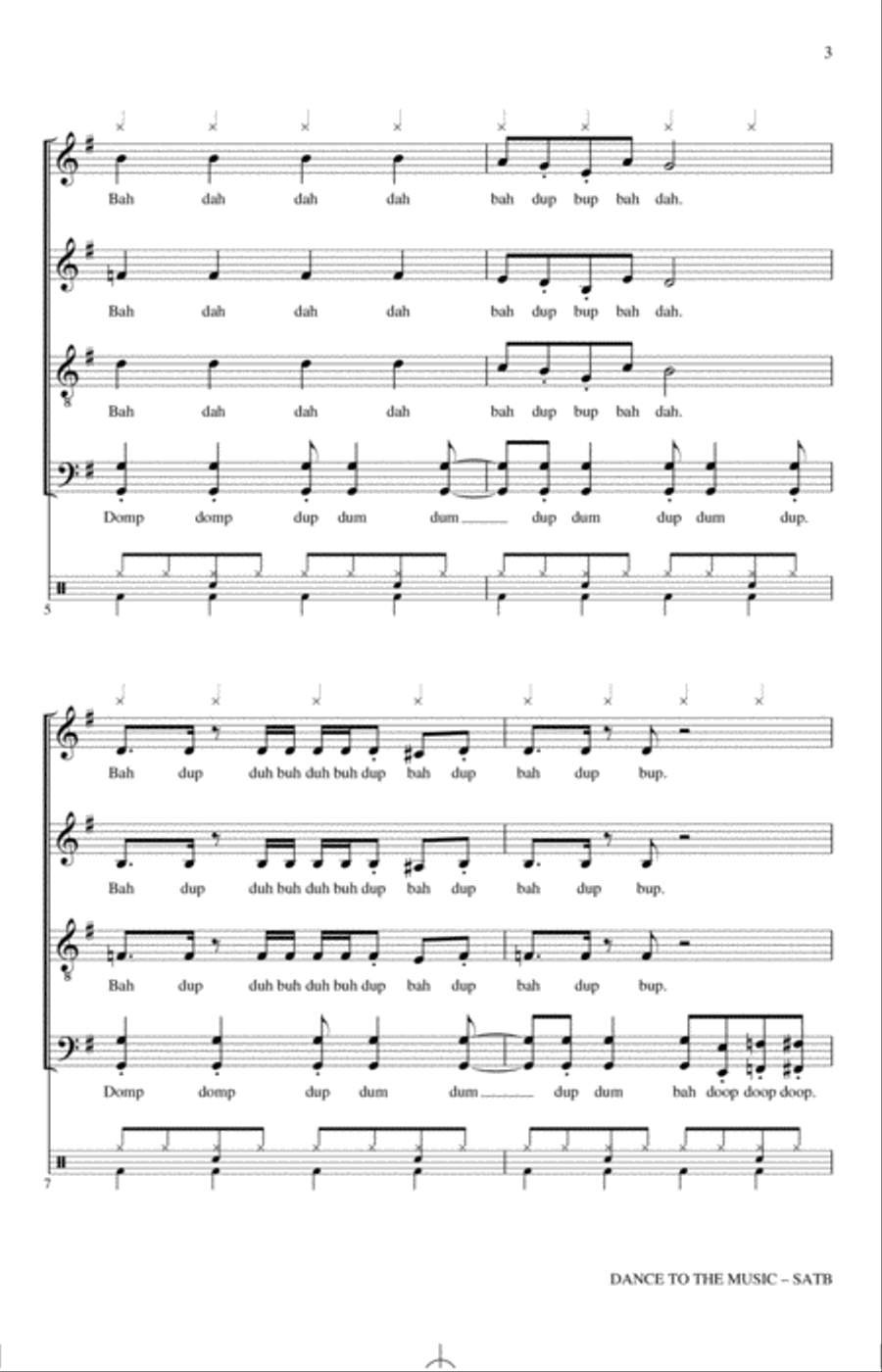 Dance To The Music (arr. Paul Langford) 4-Part scores gallery preview page 2