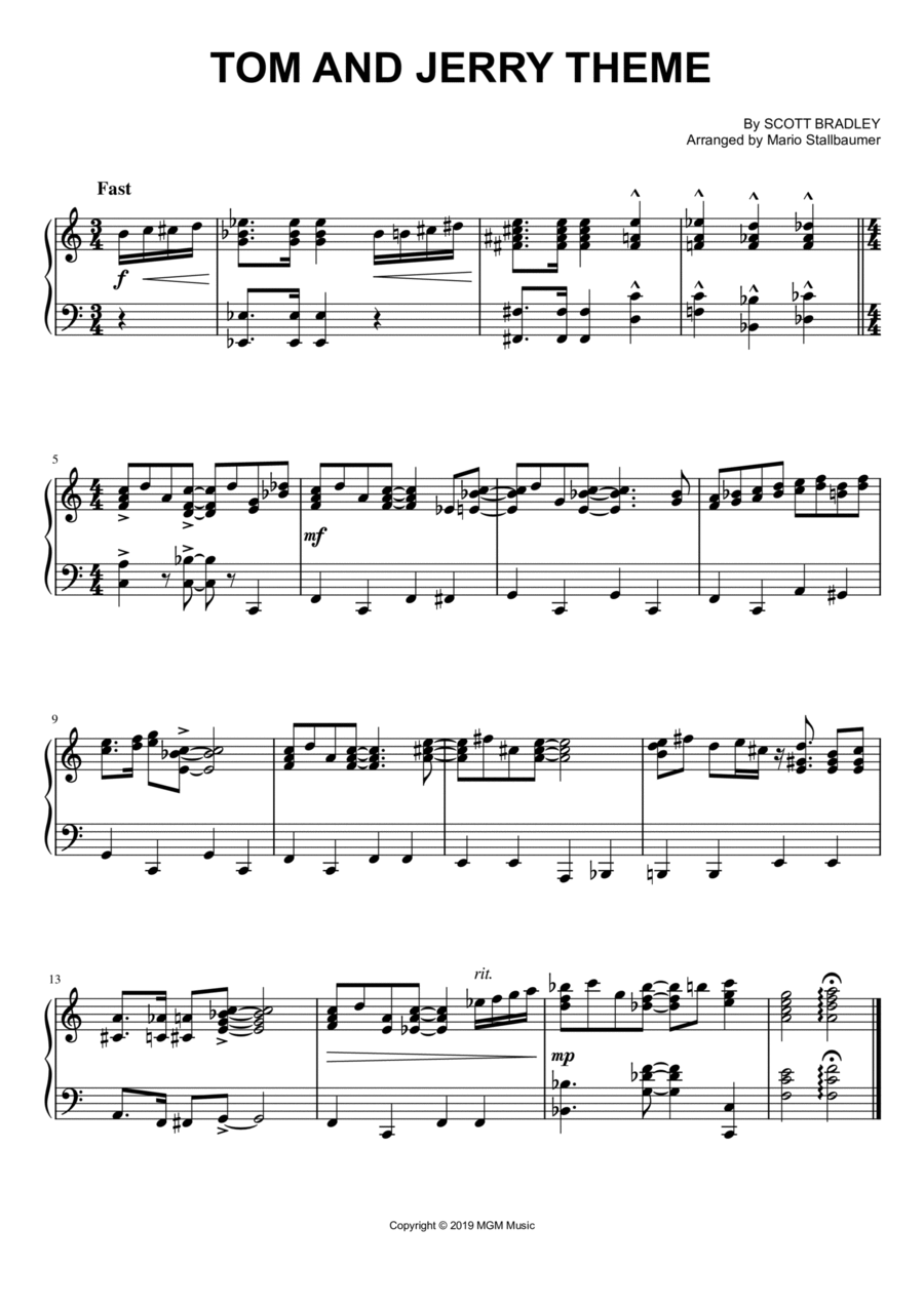 Tom and jerry shop piano