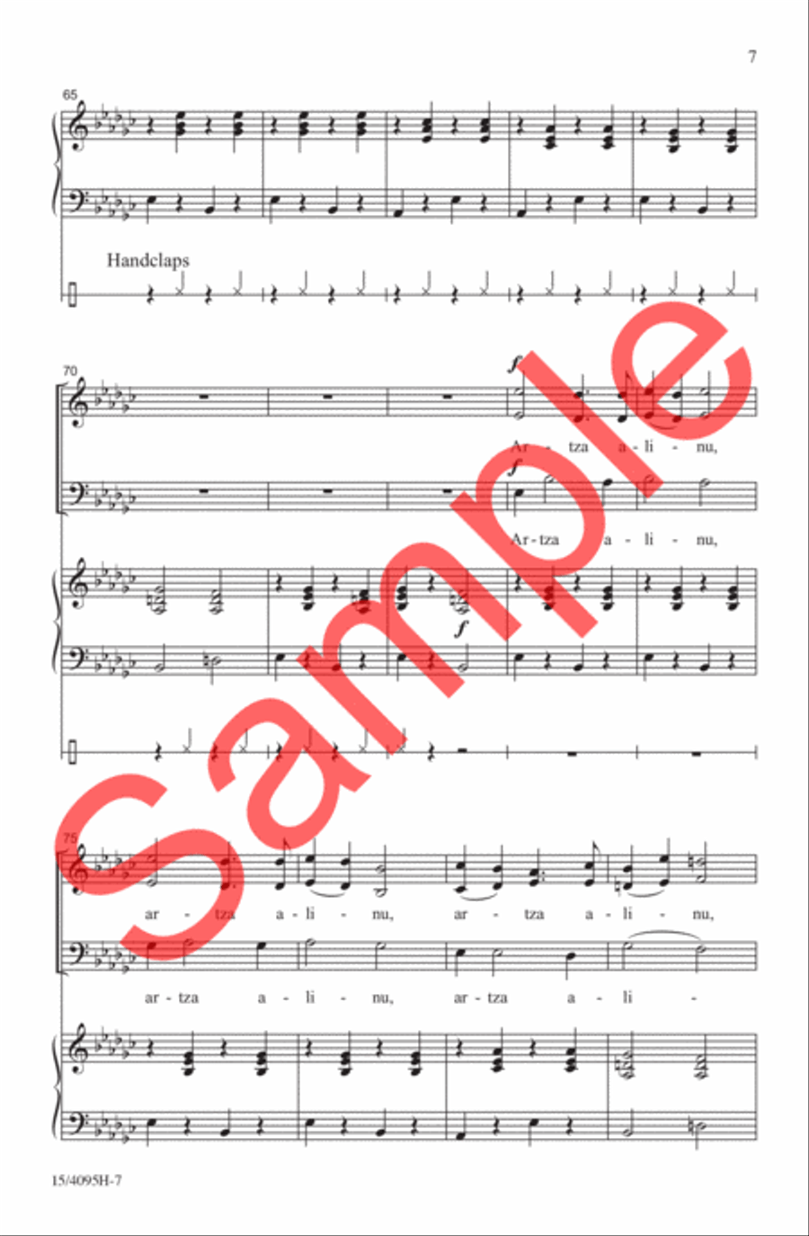 Artza Alinu 3-Part scores gallery preview page 7