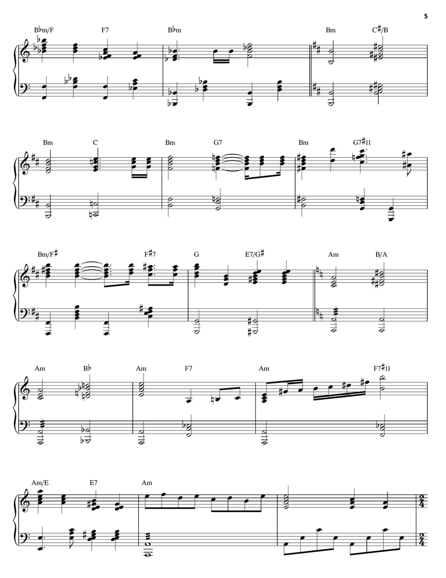 Grim Grinning Ghosts Piano Solo scores gallery preview page 5