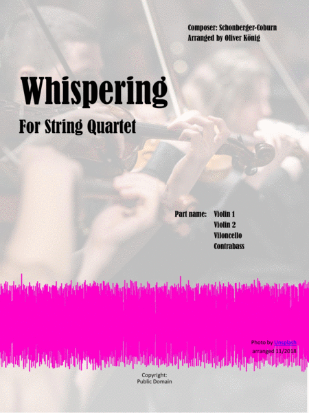 Whispering for String Quartet image number null
