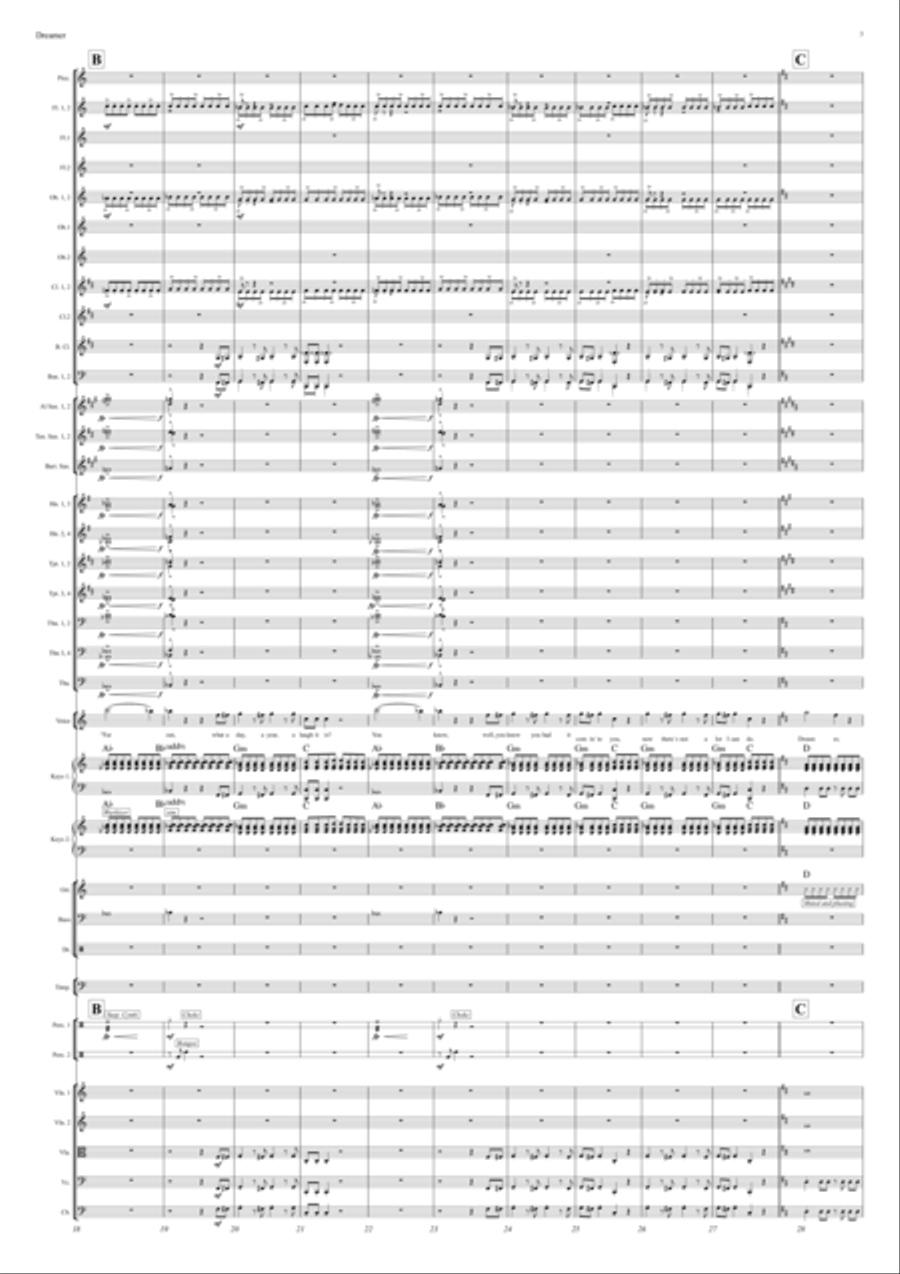 Dreamer Dreamer Full Orchestra scores gallery preview page 3