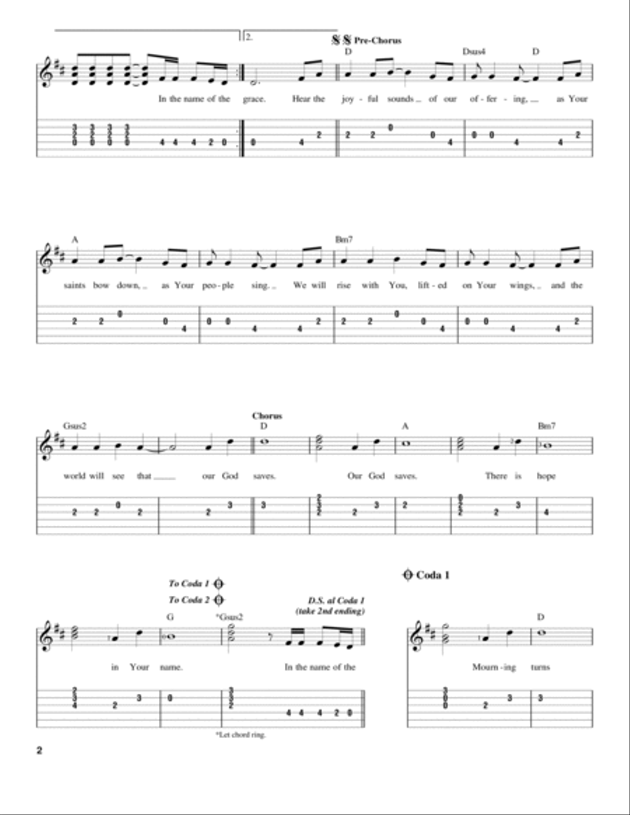Our God Saves Our God Saves Acoustic Guitar scores gallery preview page 2
