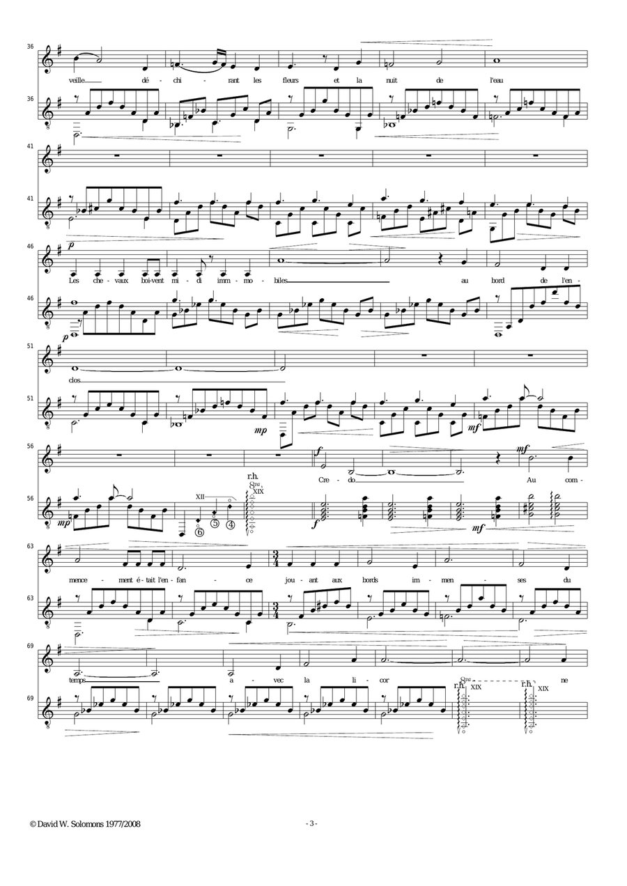 Messe Miniature de Marie for alto and guitar Vocal Duet scores gallery preview page 3