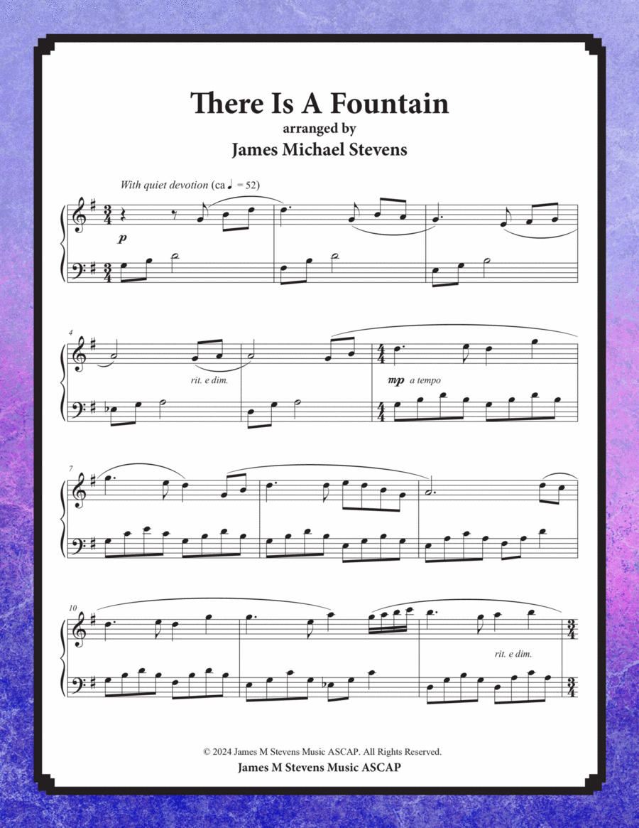 There Is A Fountain - Hymnfelt Piano image number null