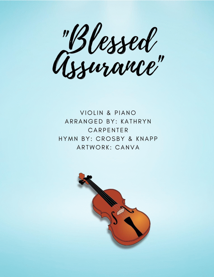 Blessed Assurance (Piano & Violin) Violin Solo scores gallery preview page 1