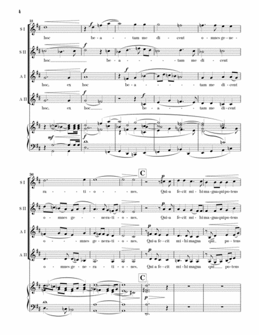 Magnificat (Vocal Score, SSAA and Piano) image number null
