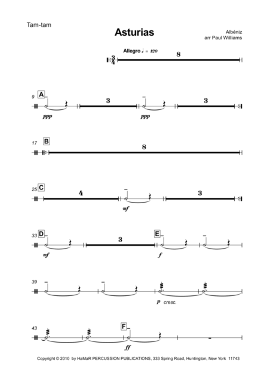 Asturias Asturias Glockenspiel scores gallery preview page 1