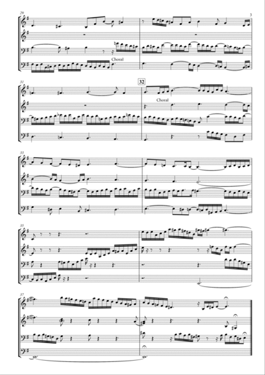 Eighteen Chorale Preludes No.16 BWV.666 ‘Jesus Christus, unser Heiland’ for Two Violins & Two Vi String Duet scores gallery preview page 3