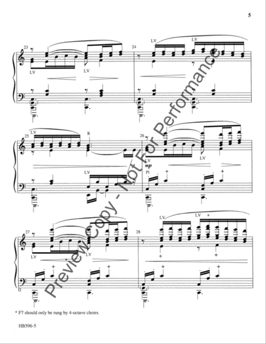 Flower Duet (Dome epais le jasmin (from Lakme) Handbell Choir scores gallery preview page 6