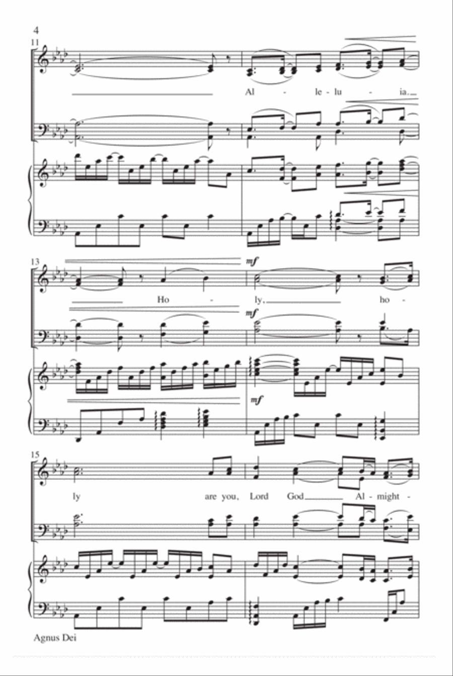 Agnus Dei with How Great Thou Art-SATB 4-Part scores gallery preview page 4