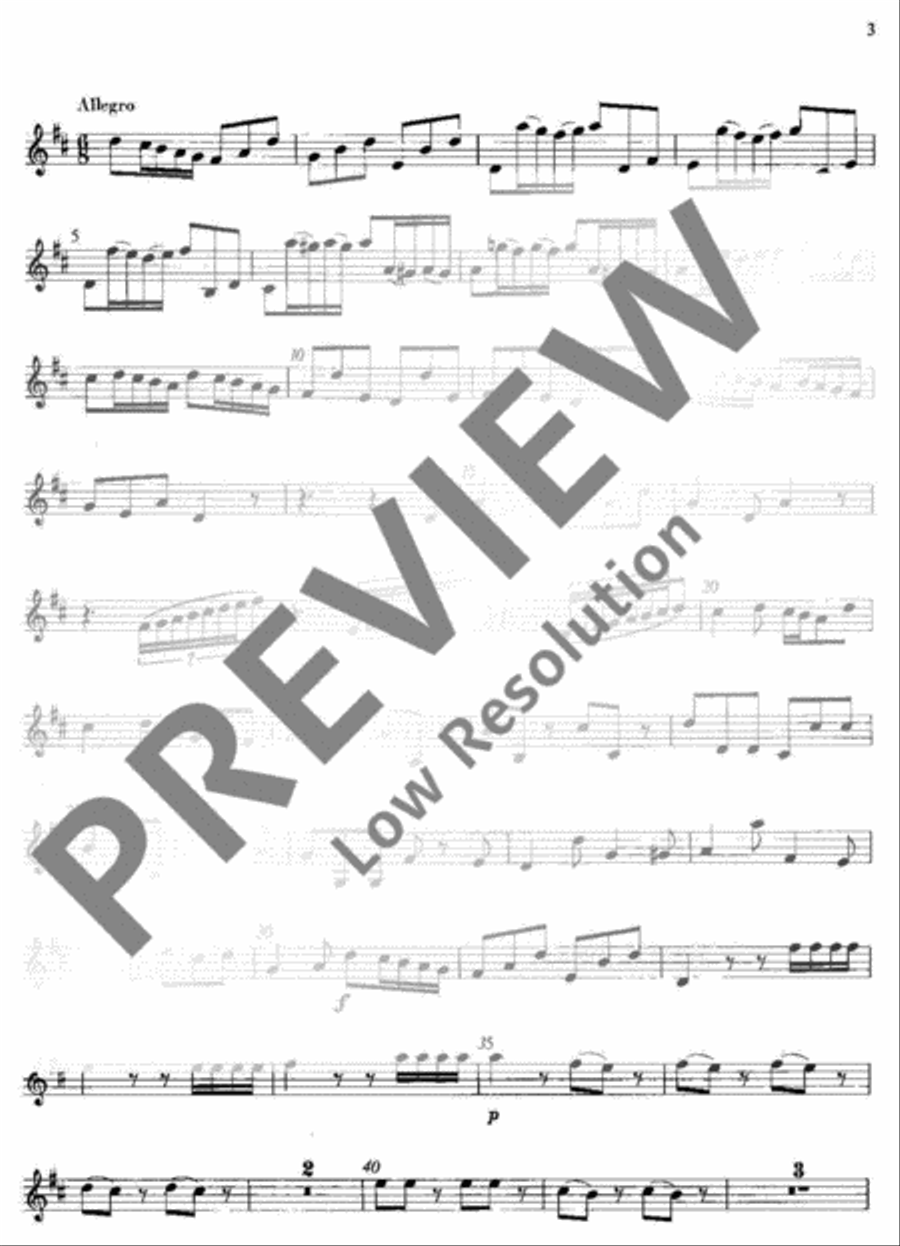 Flute Concerto D major Flute scores gallery preview page 4