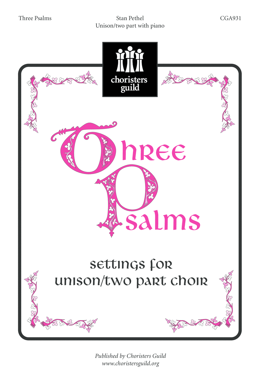 Three Psalms Settings for Unison/Two Part Choir Unison Choir scores gallery preview page 1