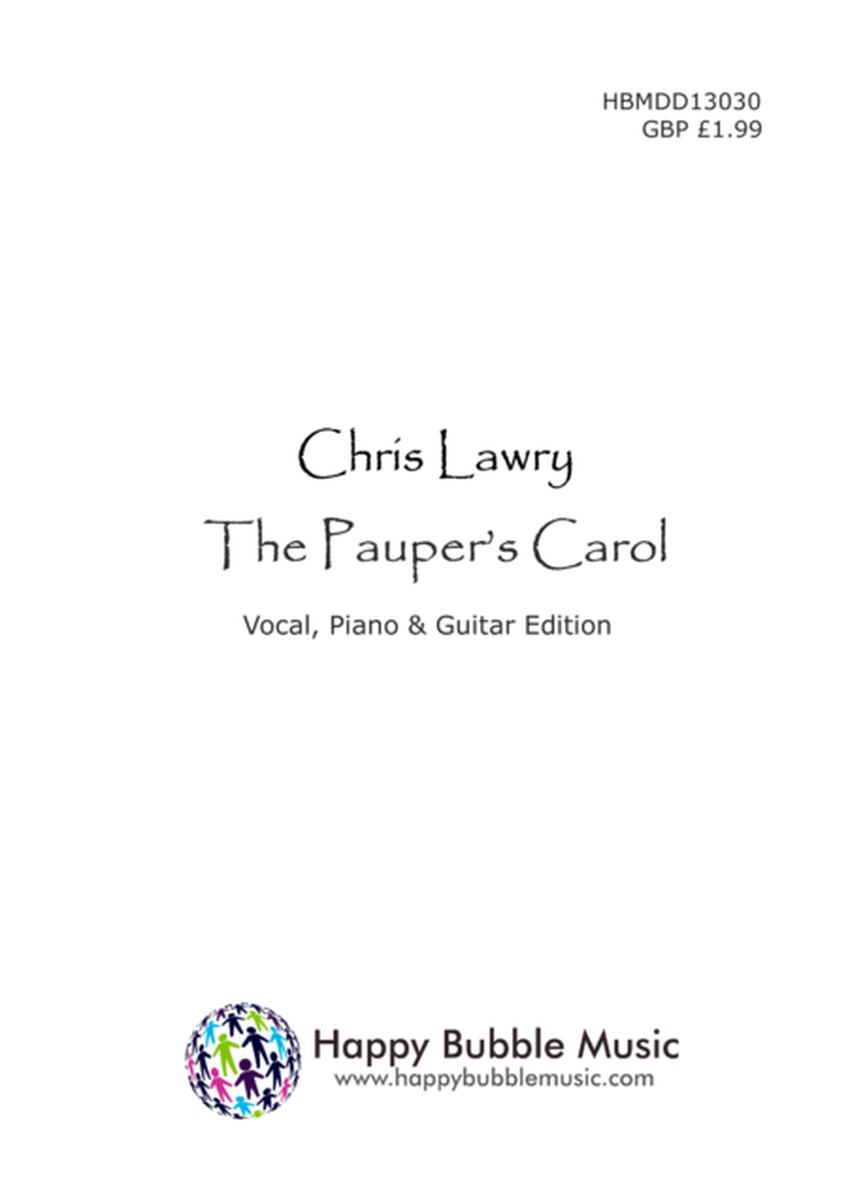 The Pauper's Carol (Piano Vocal Guitar Score) image number null