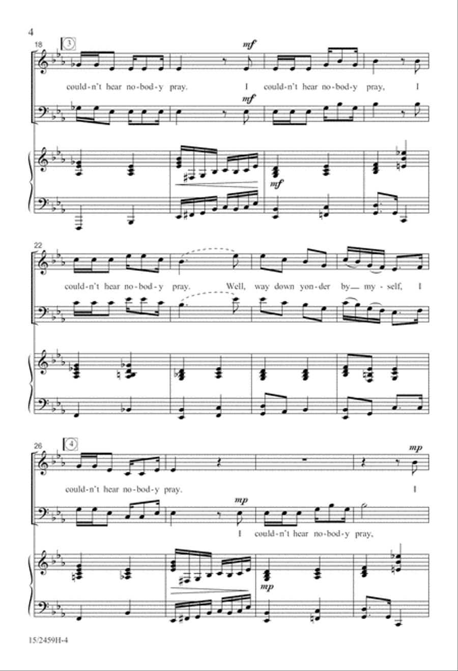I Couldn't Hear Nobody Pray SSATBB scores gallery preview page 4