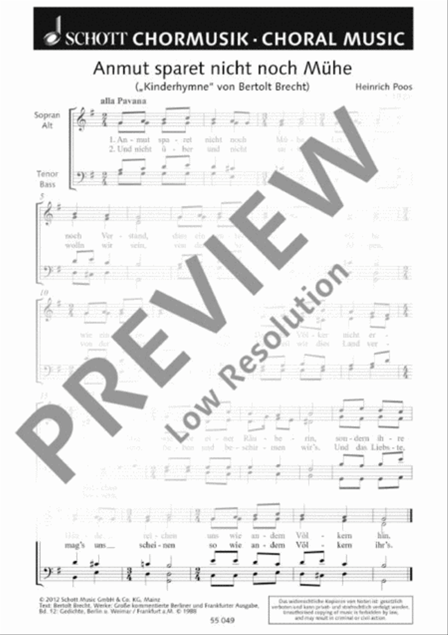 Anmut sparet nicht noch Mühe 4-Part scores gallery preview page 2