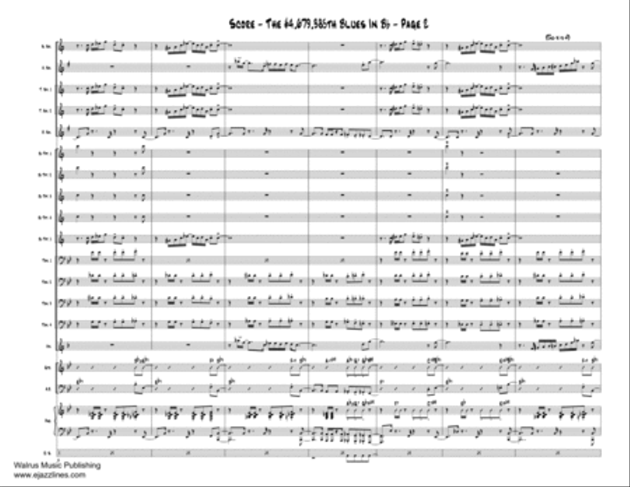 The 4,679,385Th Blues In Bb Big Band scores gallery preview page 3