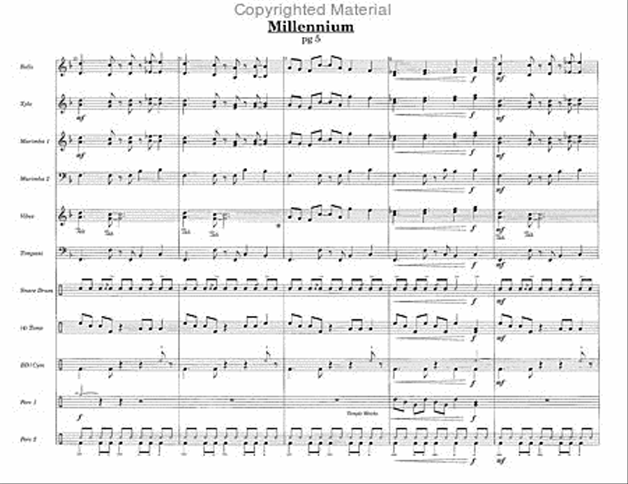 Millennium Percussion Ensemble scores gallery preview page 4
