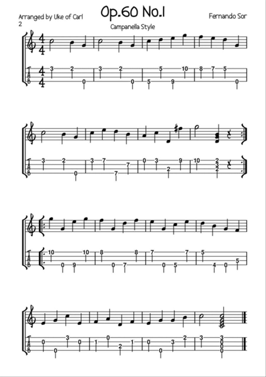Classical Guitar for Ukulele Ukulele scores gallery preview page 5
