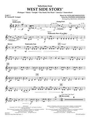 West Side Story (Selections for Flex-Band) (arr. Michael Sweeney) - Pt.2 - Bb Clarinet/Bb Trumpet
