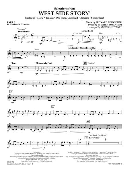 West Side Story (Selections for Flex-Band) (arr. Michael Sweeney) - Pt.2 - Bb Clarinet/Bb Trumpet