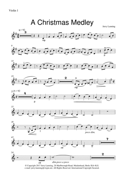 Christmas Medley for String Quartet image number null