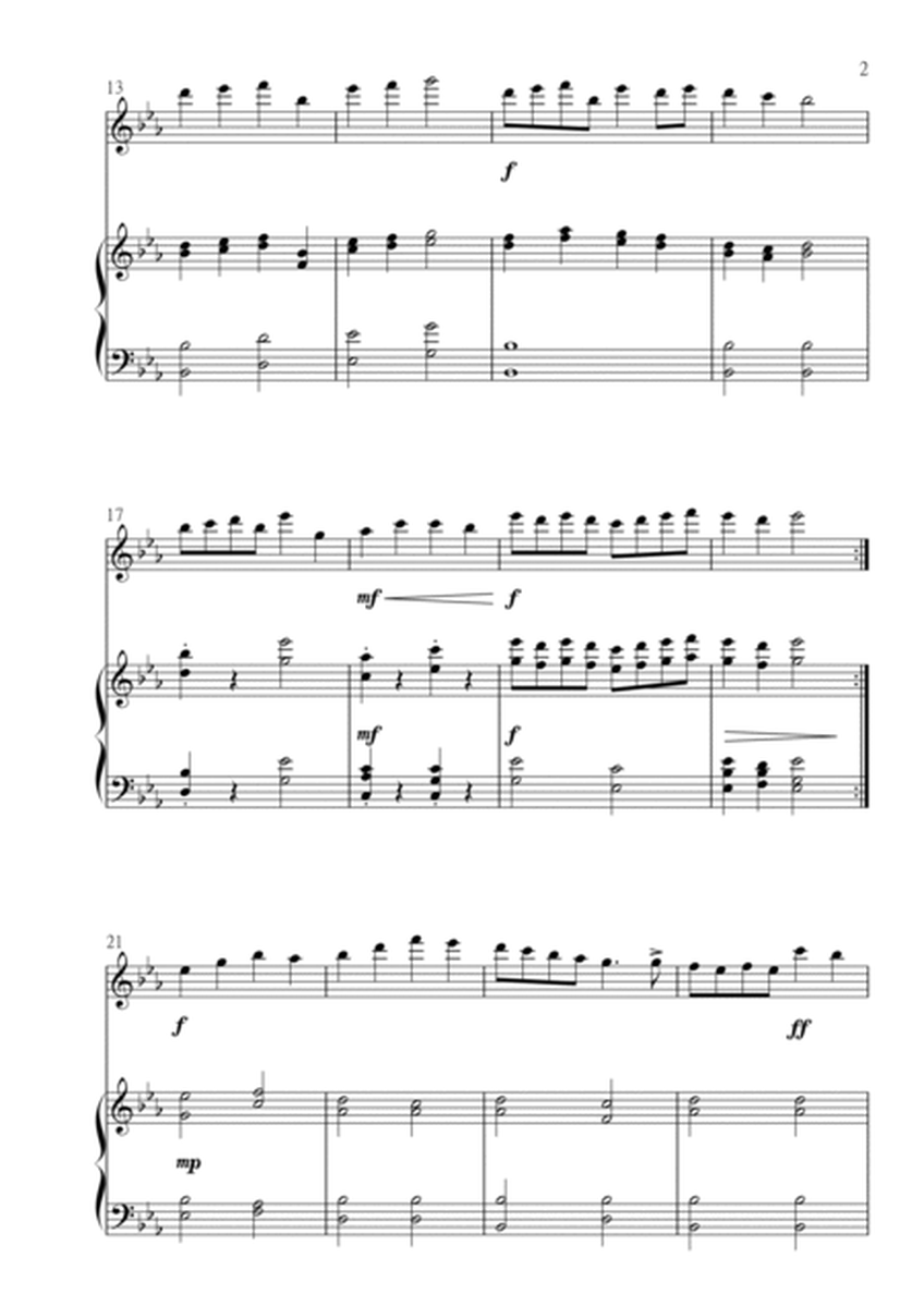 Christ the Lord is Risen Today (Jesus Christ is Risen Today) for Flute and Piano in Eb major. Interm image number null