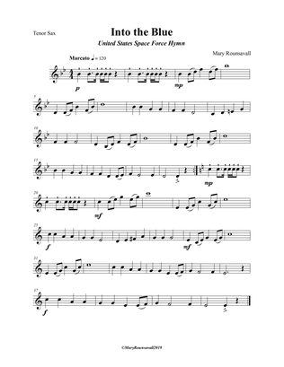 US SPACE FORCE HYMN (Into the Blue) TENOR SAX PART