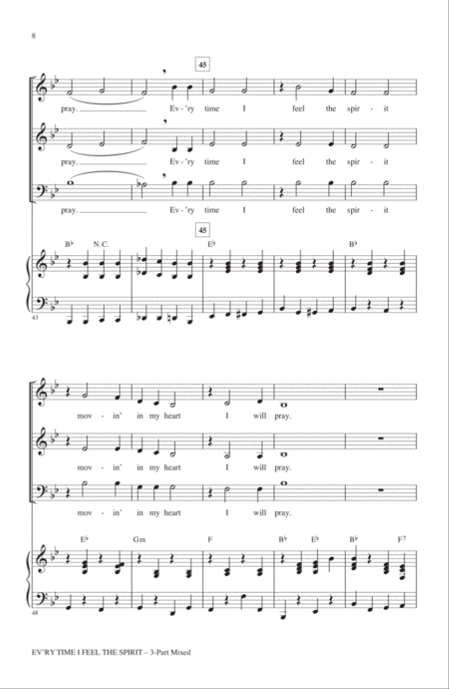 Every Time I Feel The Spirit 3-Part scores gallery preview page 6
