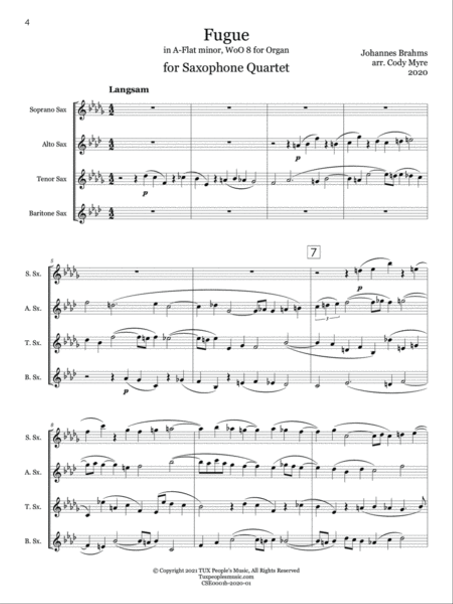 Romantic Quartets of Progressive Difficulty, Volume 1 Romantic Quartets of Progressive Difficulty, Volume 1 Saxophone Quartet scores gallery preview page 6