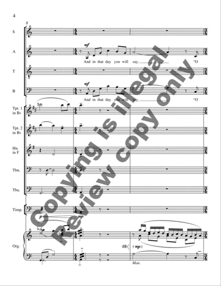 Behold, God Is My Salvation 4-Part scores gallery preview page 10