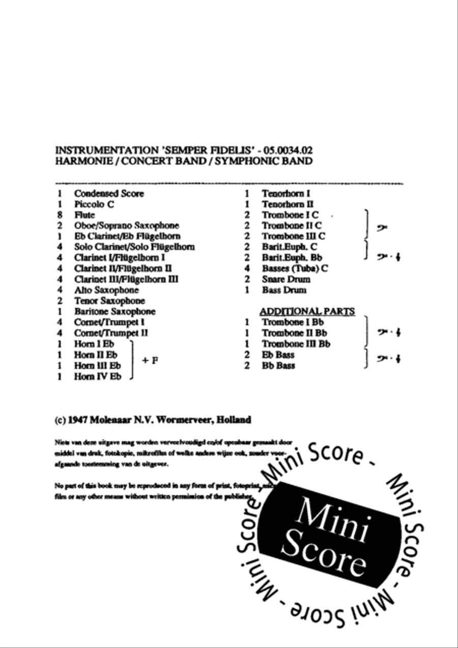 Semper Fidelis Semper Fidelis Concert Band scores gallery preview page 4