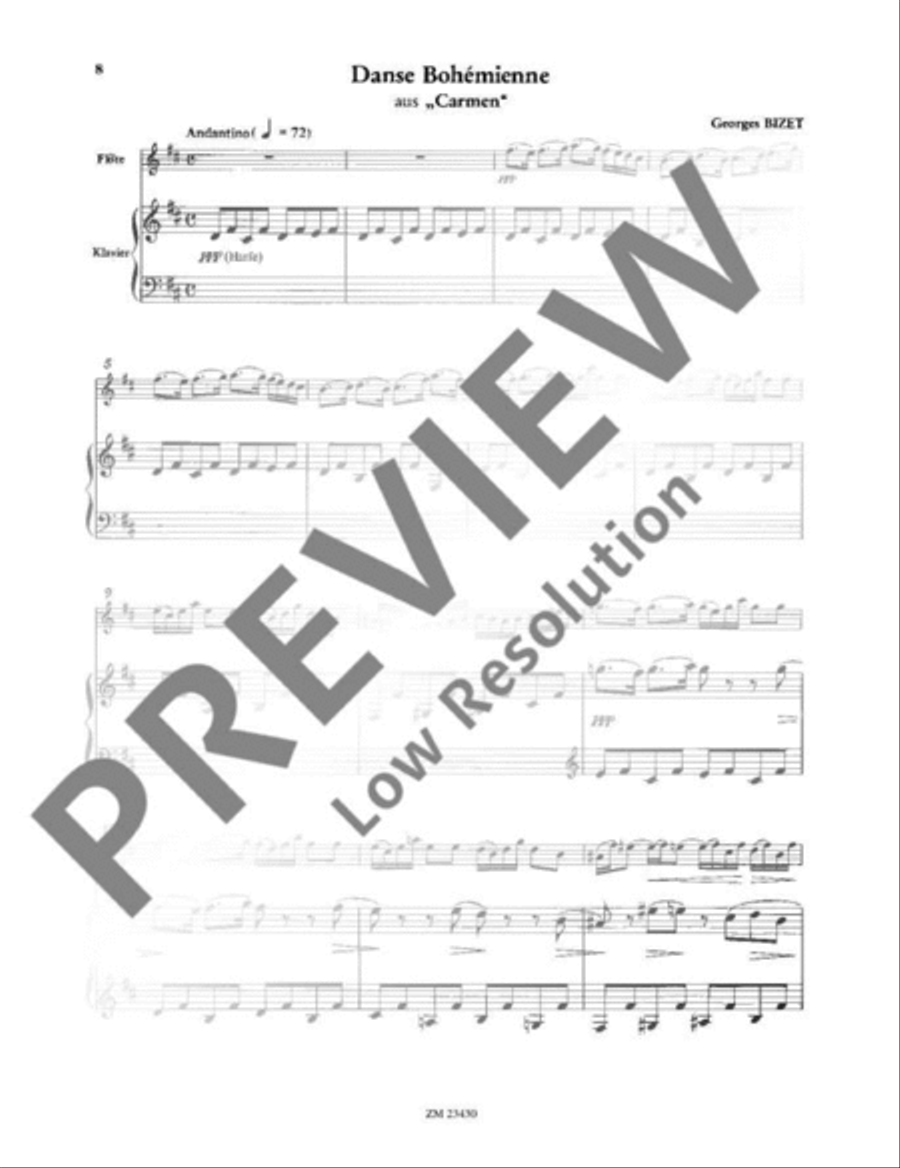 Menuet from L’Arlésienne-Suite No. 2 Flute Solo scores gallery preview page 9